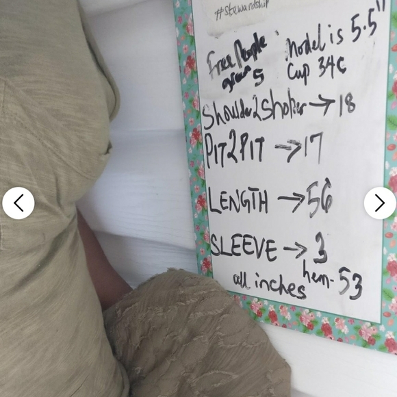 FREE PEOPLE Beach Olive Mixed media Maxi dress S - Picture 4 of 4